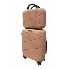Комплект валіз Madisson Snowball 51304/S+VA колір рожеве золото